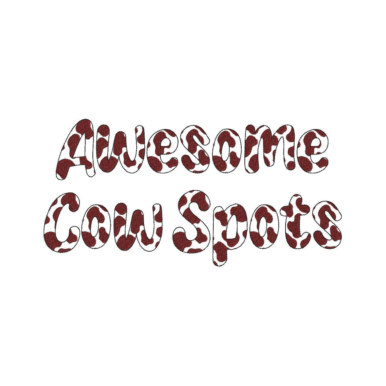 Cow Spots Patterned Font