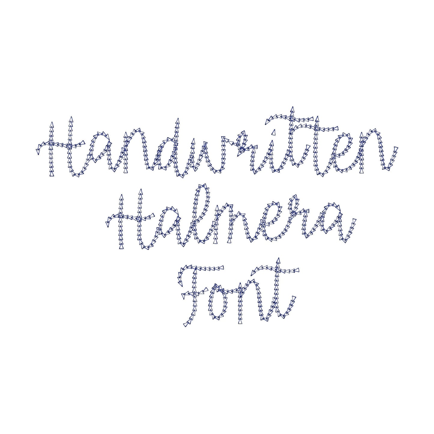 Quick Light Halmera Chain Stitch Font