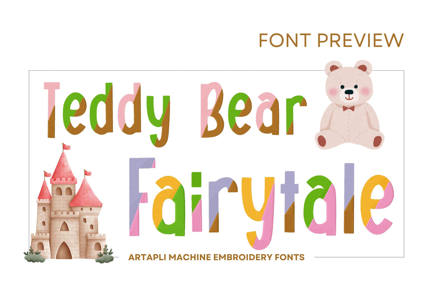 Fill Stitch Split Font Sunkissed