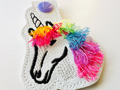 Magic Unicorn Fringed Keychain
