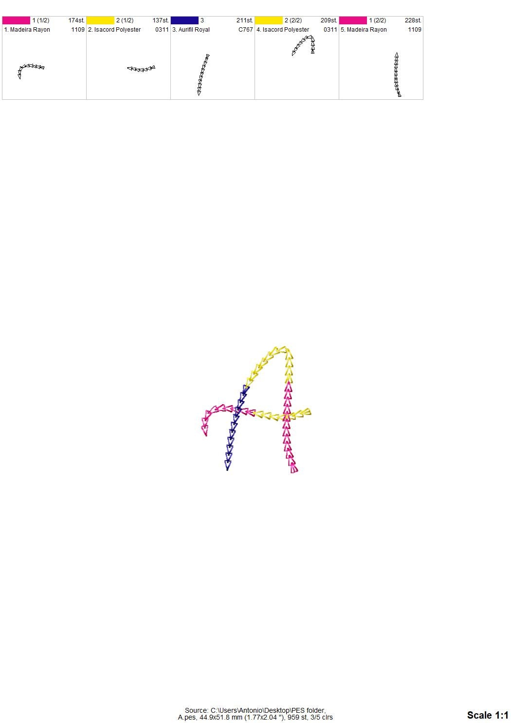 Color Smash Light Stitch Chain Font – Chain embroidery pattern by Artapli
