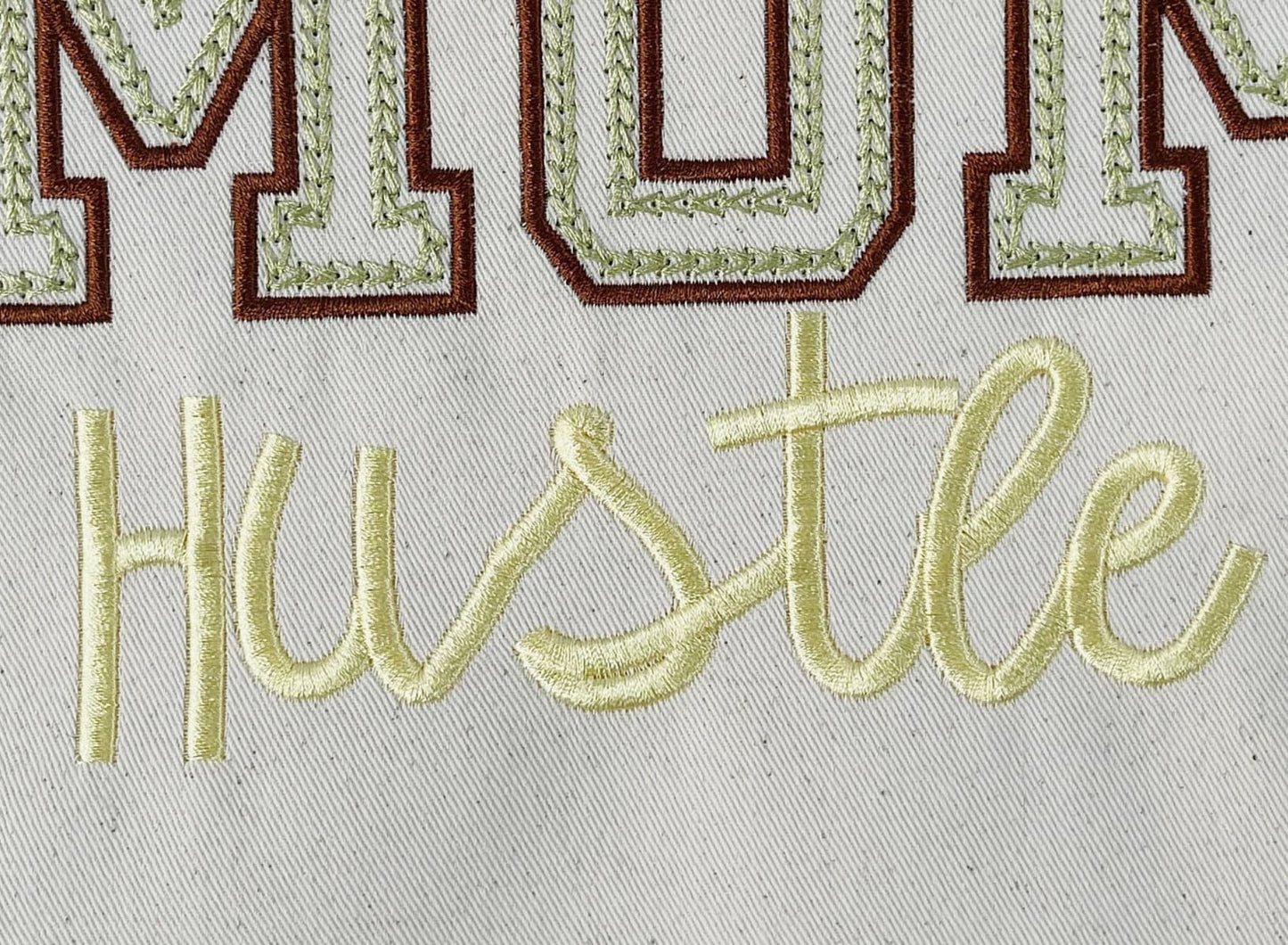 Satin Stitch Line Font