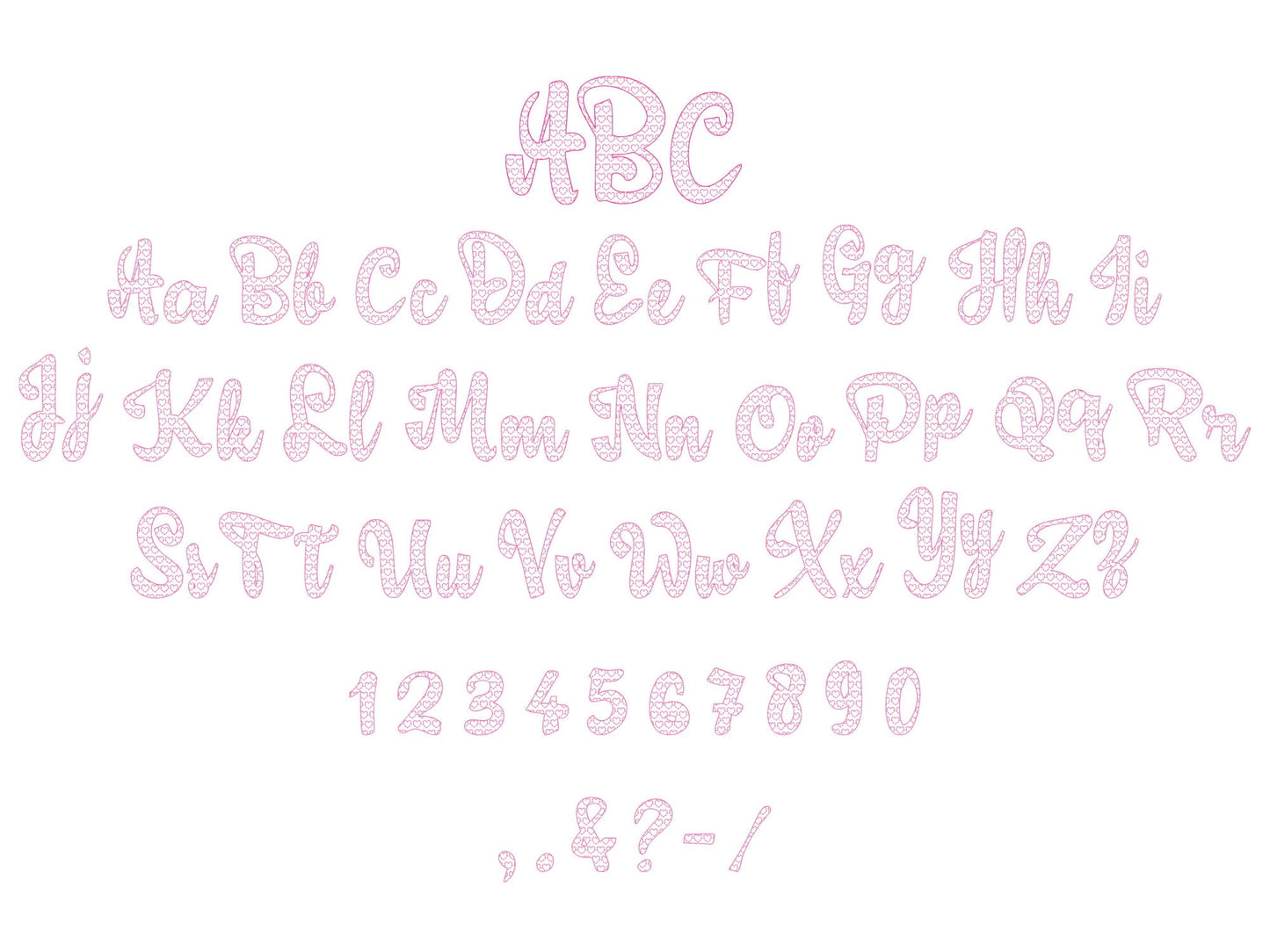 Chevron Zigzag Checkered Polka Dot Font Set