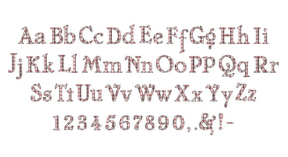 Buffalo Plaid Patterned Font Lake