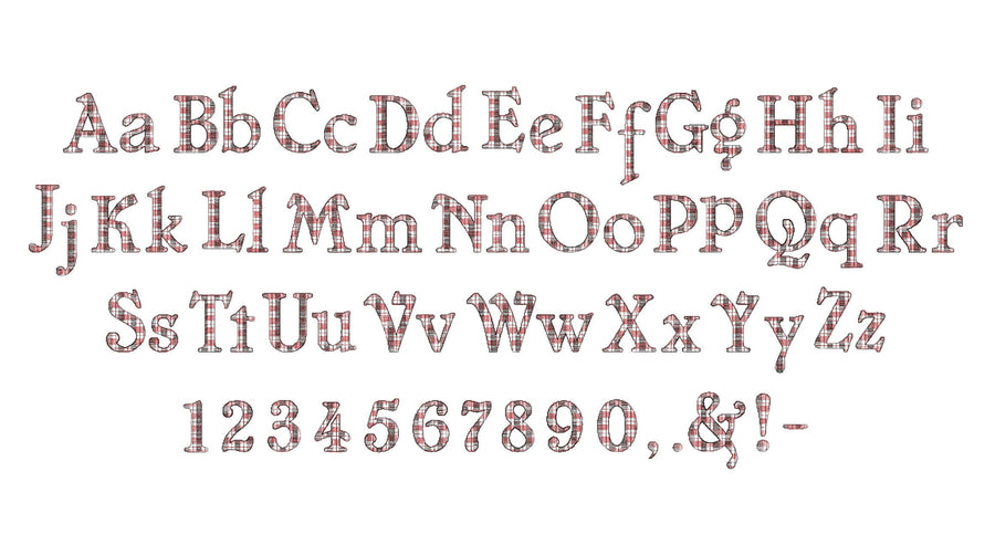 Buffalo Plaid Patterned Font Lake