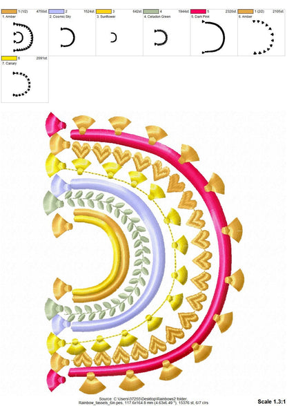 Boho Rainbow With Fringed Tassels