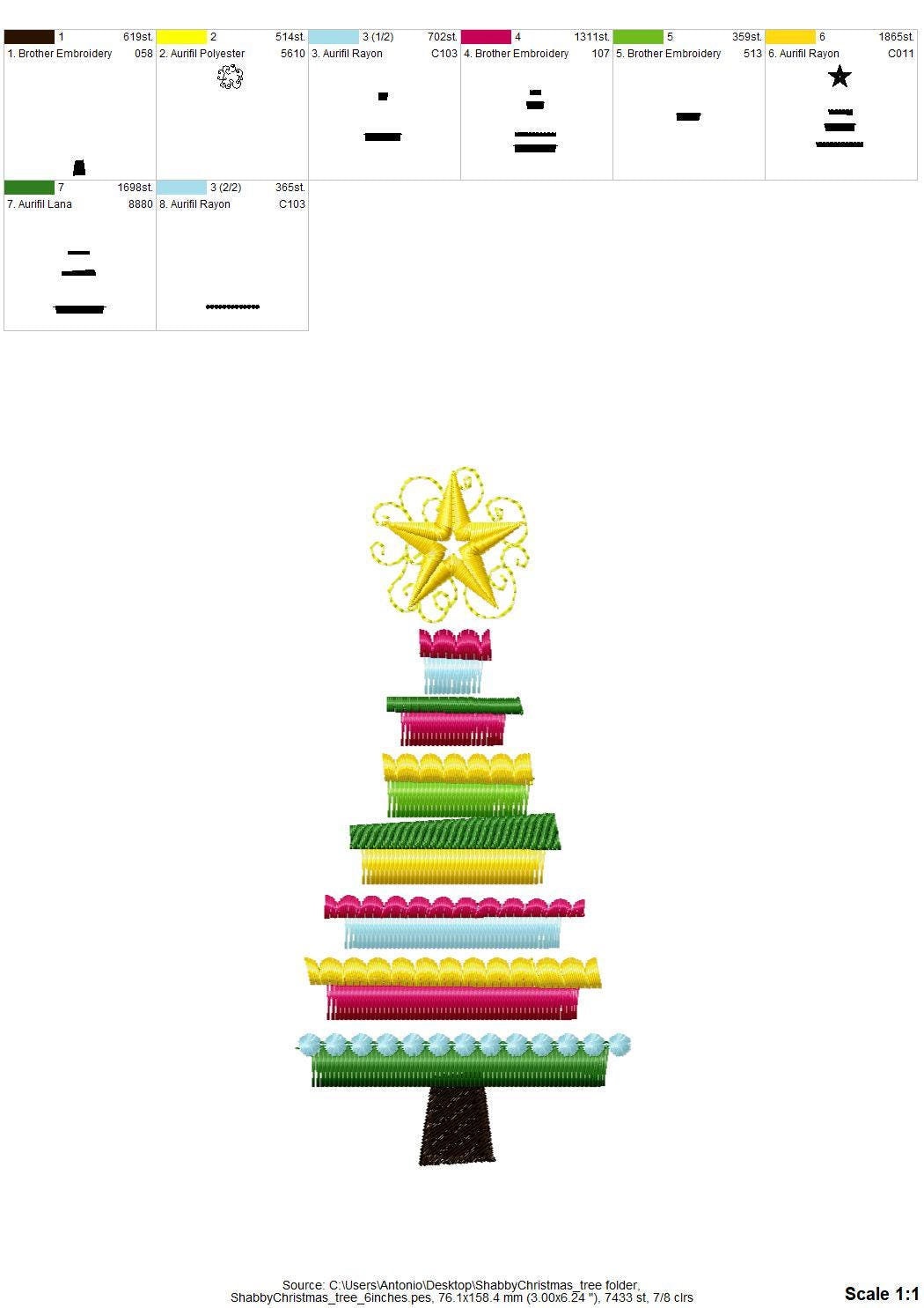 Shabby Chic Fringed Christmas Tree