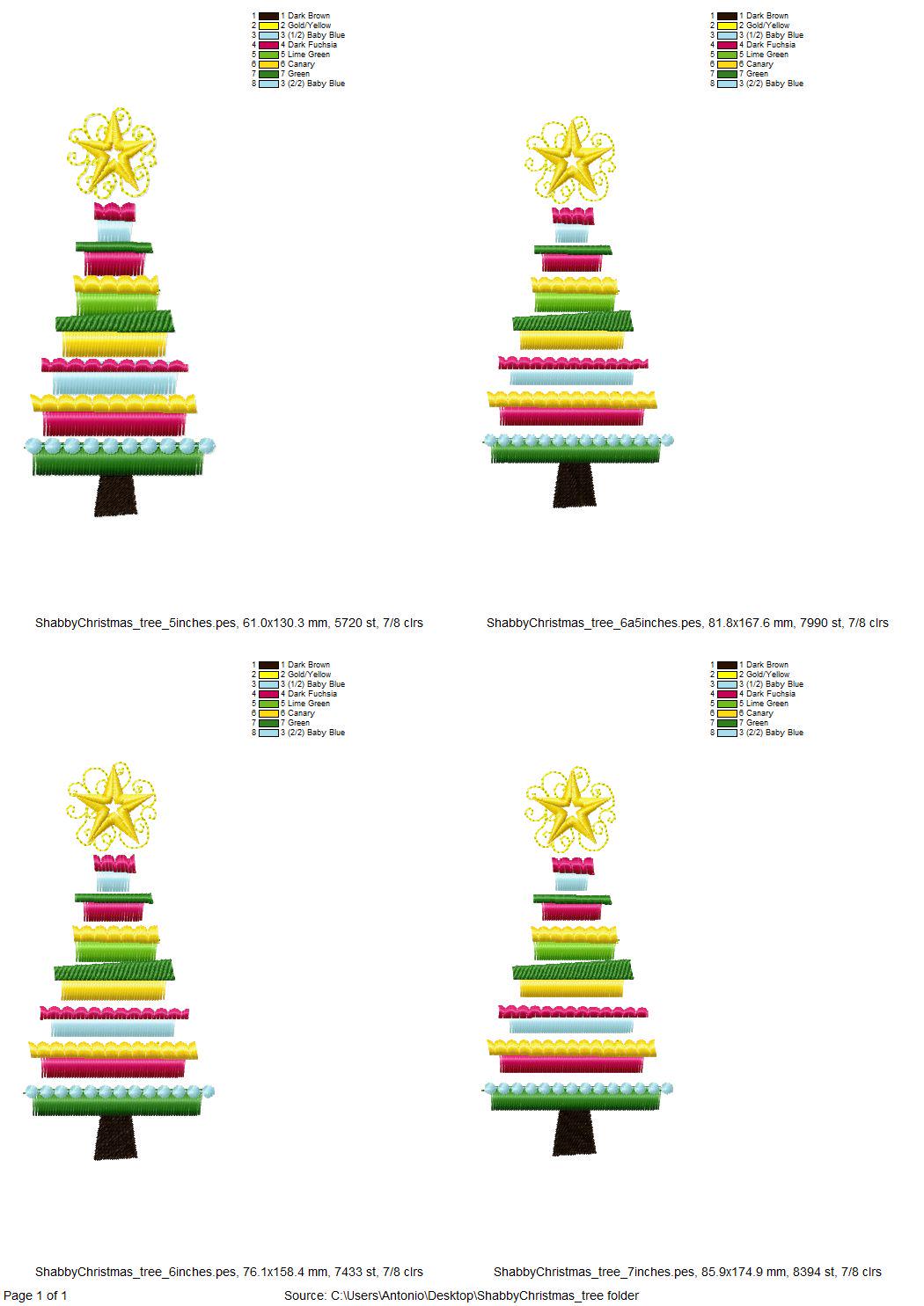 Shabby Chic Fringed Christmas Tree