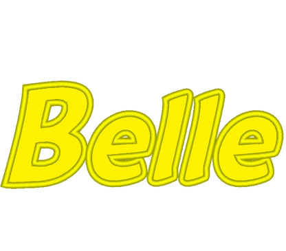 Satin Stitch Outline Font Applique