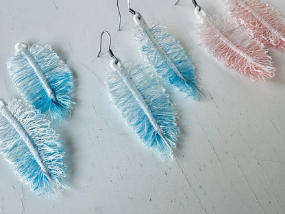 Delicate Feather Earrings Charm FSL