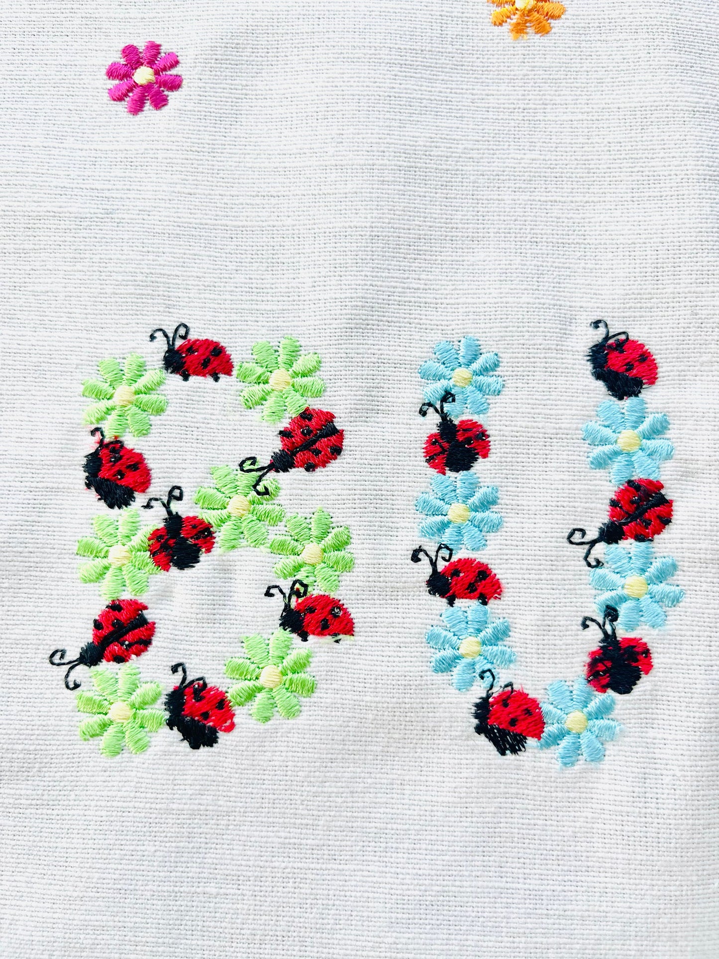Ladybug and Daisy Country Floral Font