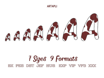 Cow Spots Patterned Font