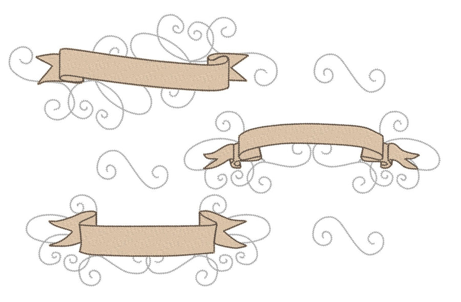 Swirl Banner for Birthday Name