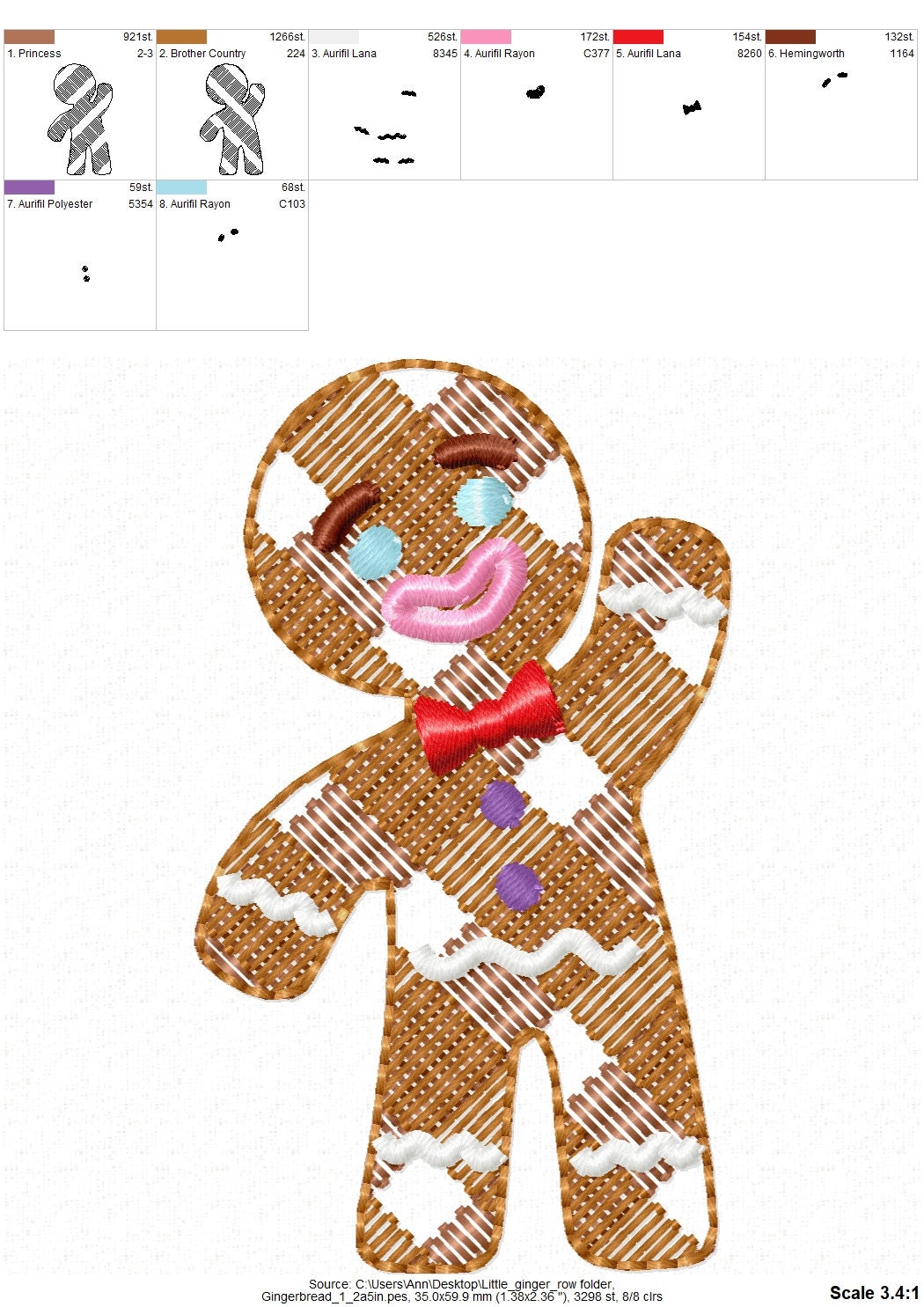 Little Plaid Gingerbread Man