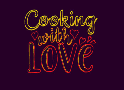 Cooking with Love Lovely Quote Kitchen Set