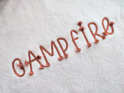 Rope stitch FONT with fringed ends tassel alphabet letters numbers