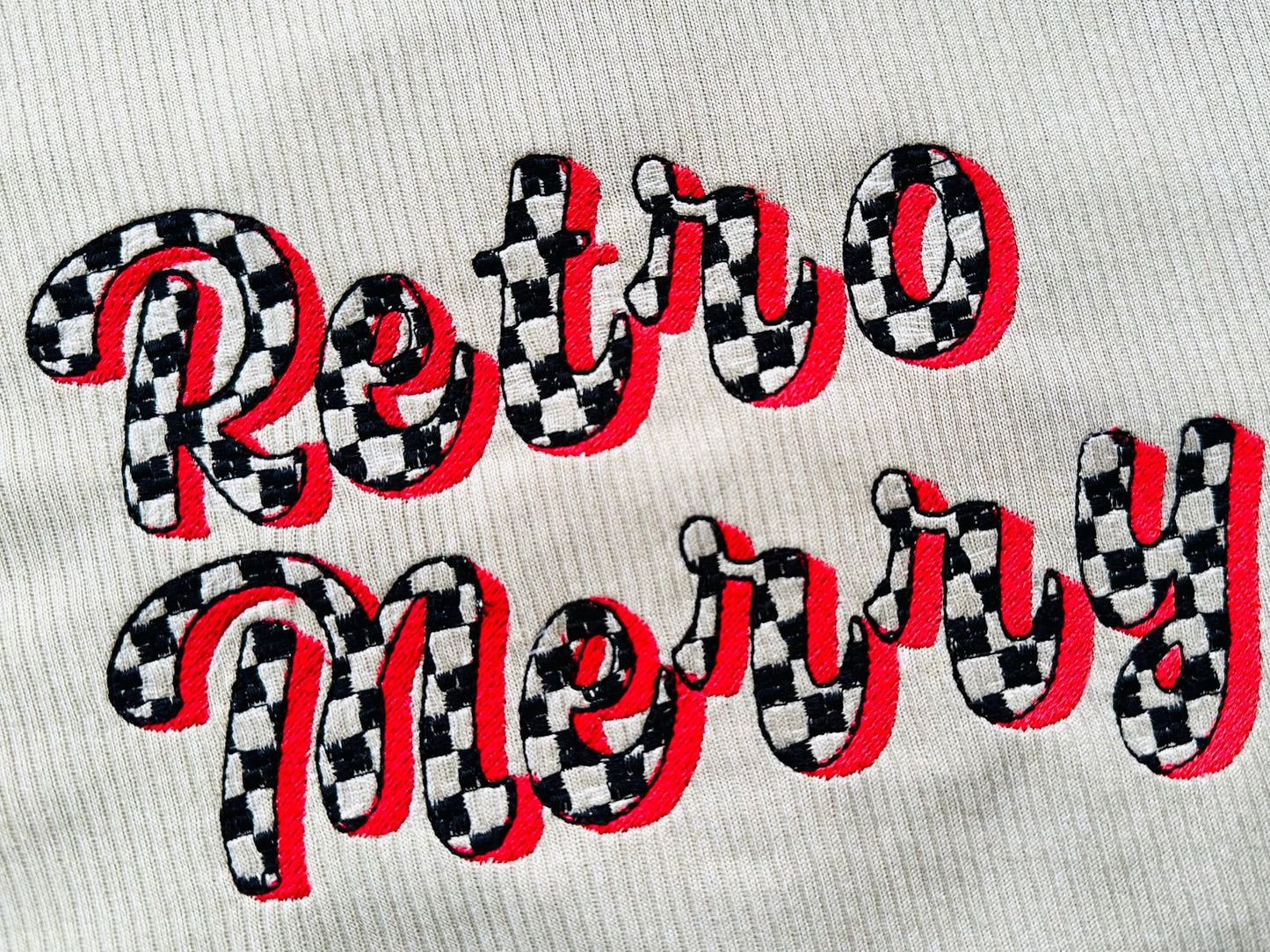 Checkered Patterned Shadow Script Font