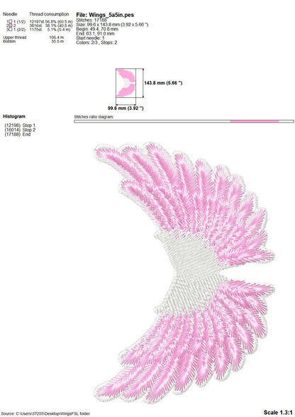 Lace Angel Wings FSL