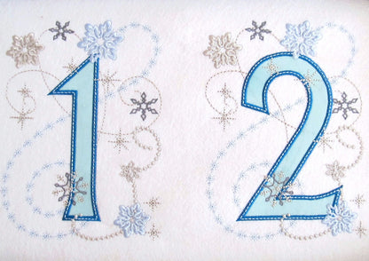 Frozen Snowflake Birthday Numbers