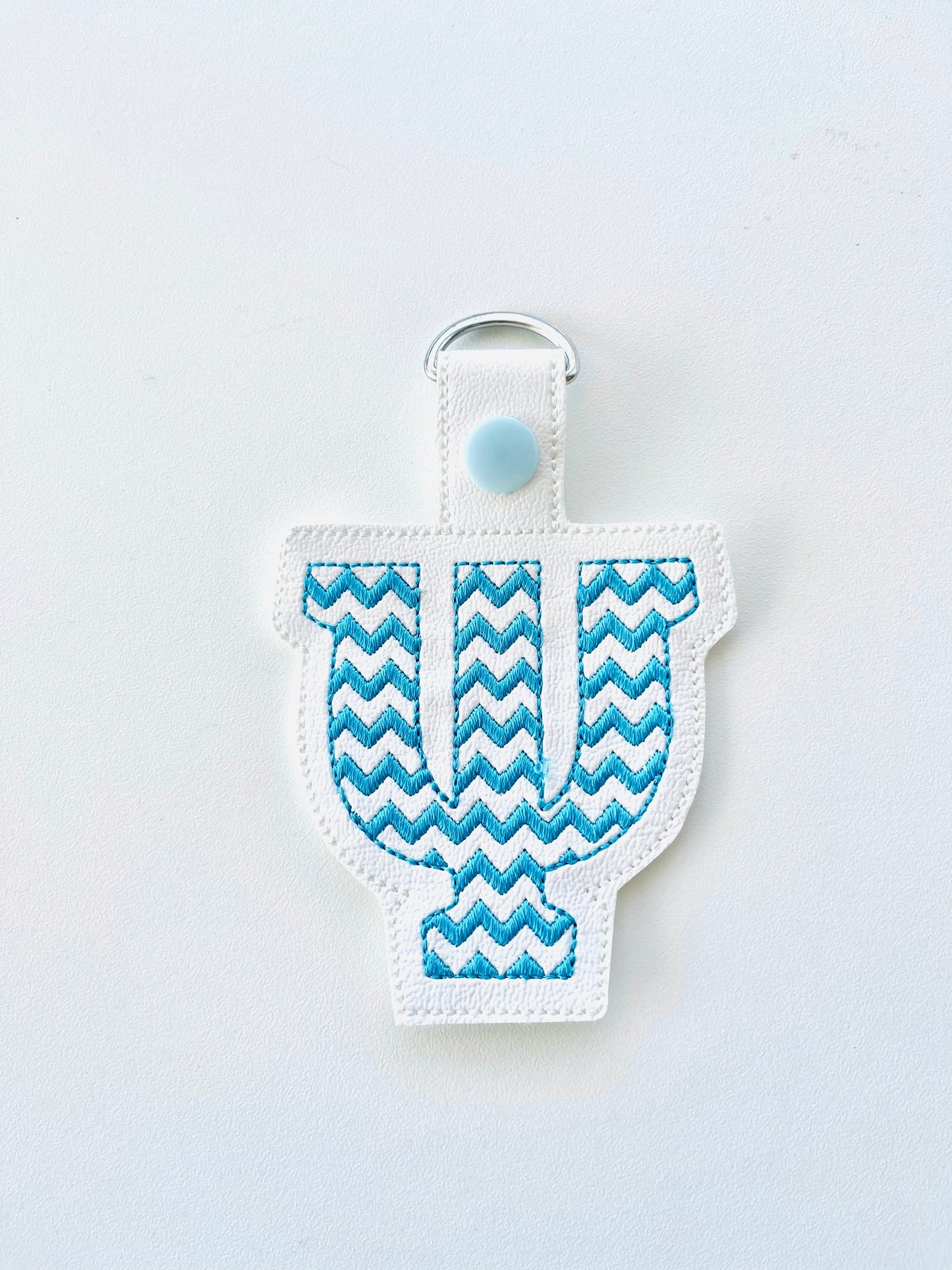 RicRac Greek Font Keychain