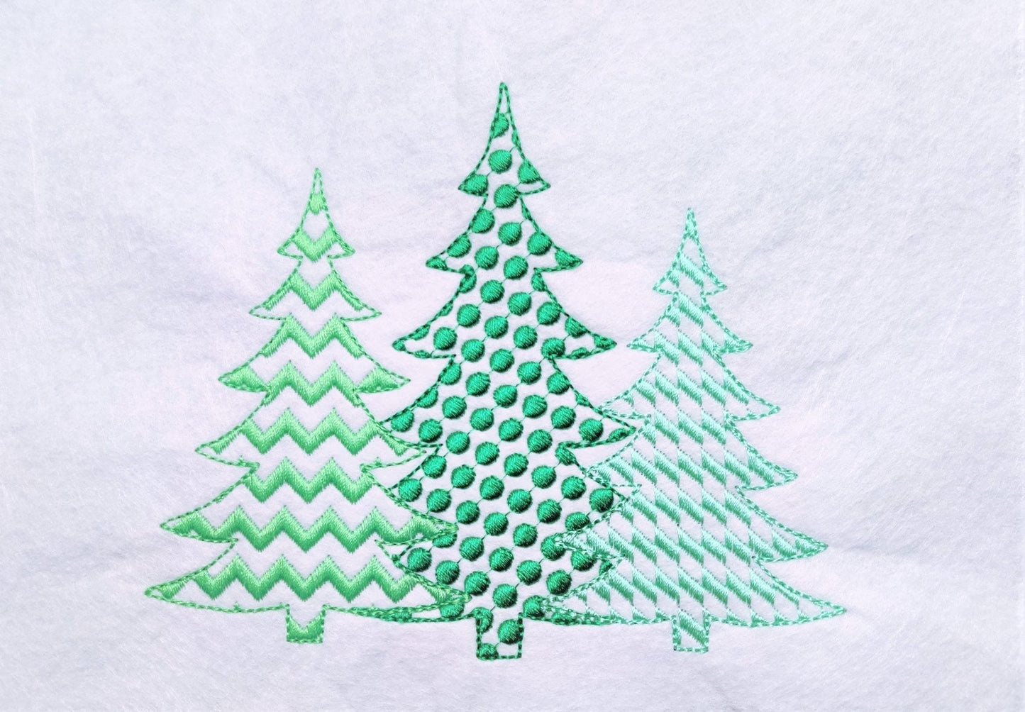 Polka Dot Chevron Woodland Tree Trio