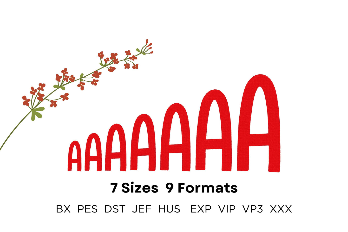 Versatile Fill Stitch Font Steve