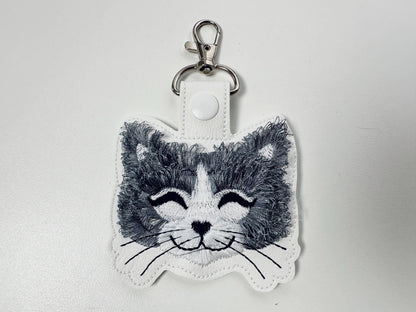 Fringed Kitty Cat Kitten Keychain