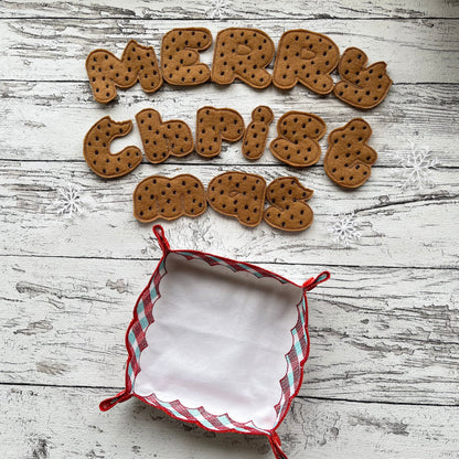 Chocolate Cookie Font Feltie ITH