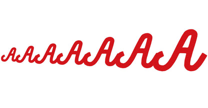 Fill Stitch and Outline Script Font Jelly