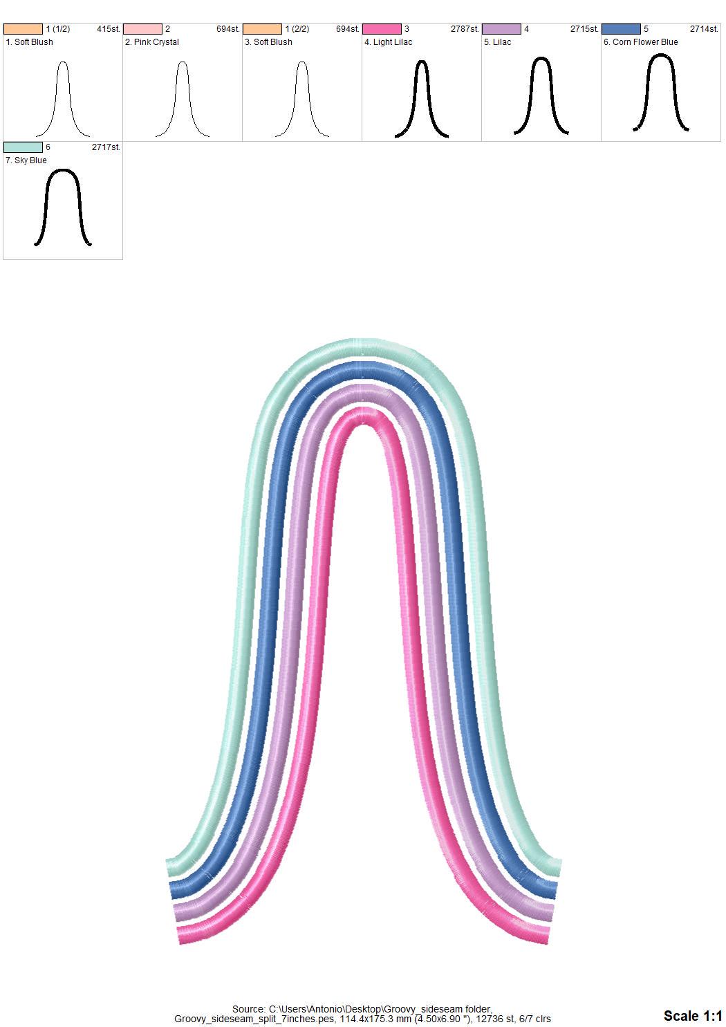 Groovy Wave Split Side Seam