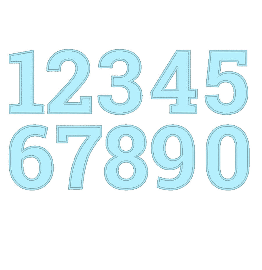 Nice Wide Satin Stitch Number Applique