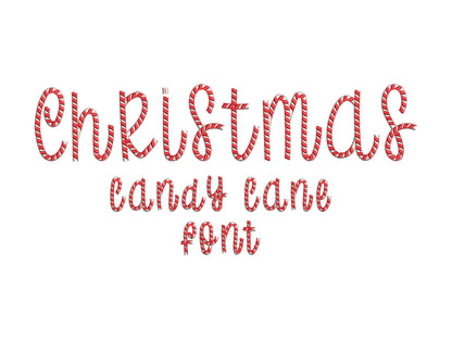 Christmas Candy Cane Font