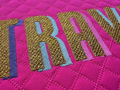 Glitter Shadow HTV vinyl Font