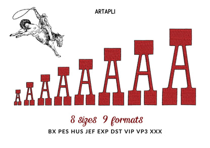 Fill Stitch Western Block Font