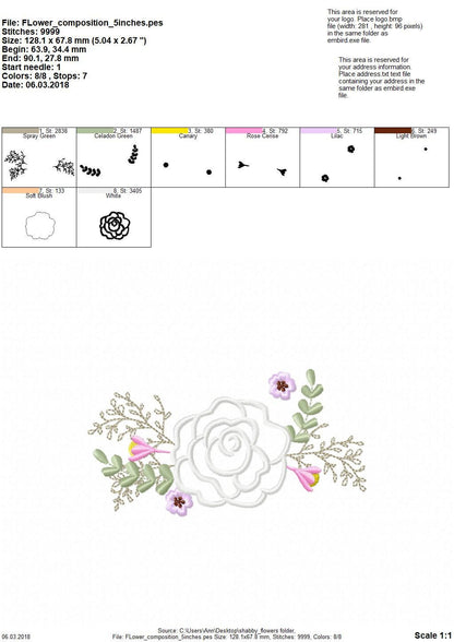 Shabby Chic Floral Rose Bouquet