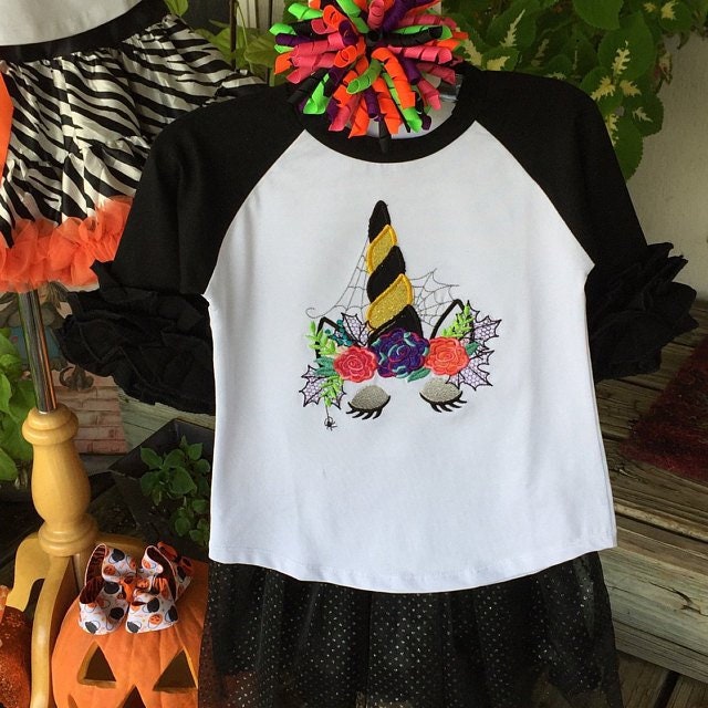 Shabby Chic Floral Halloween Unicorn