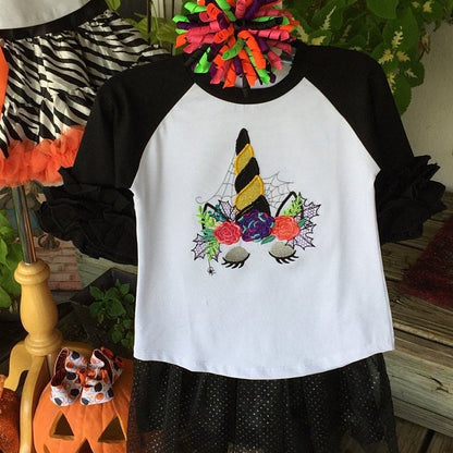 Shabby Chic Floral Halloween Unicorn