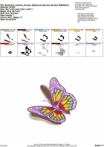 Realistic Butterfly with Shadow