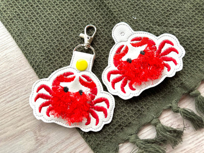 Fringed Crab Keychain
