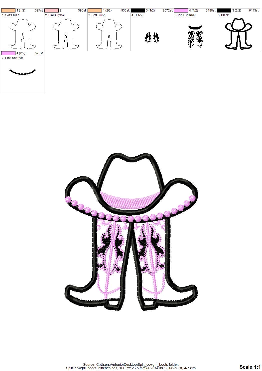 Cowgirl Cowboy Boots And Hat