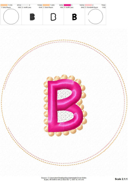 Minky fur fluffy Ball and Heart Keychain