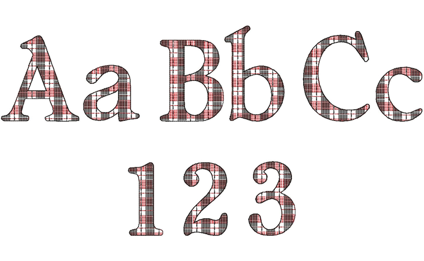 Buffalo Gingham Plaid Patterned Font