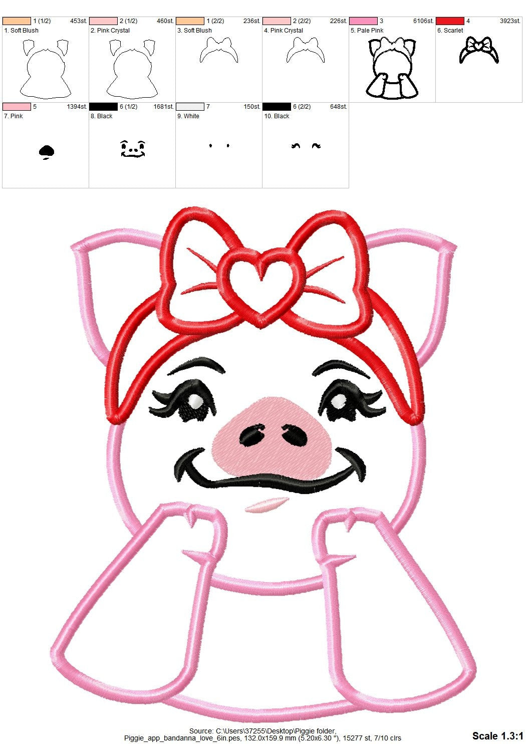 Mrs Piggy Piggie with Bandanna