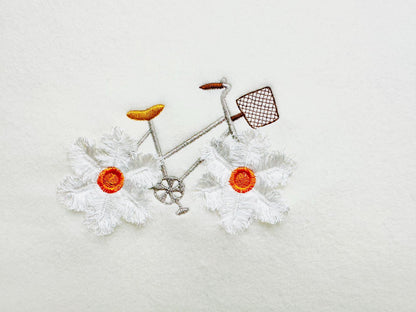 Floral Bicycle with Fringed Daisy Wheels