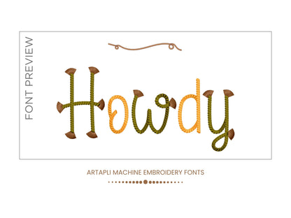 Fringed Rope Stitch Font Set of 2