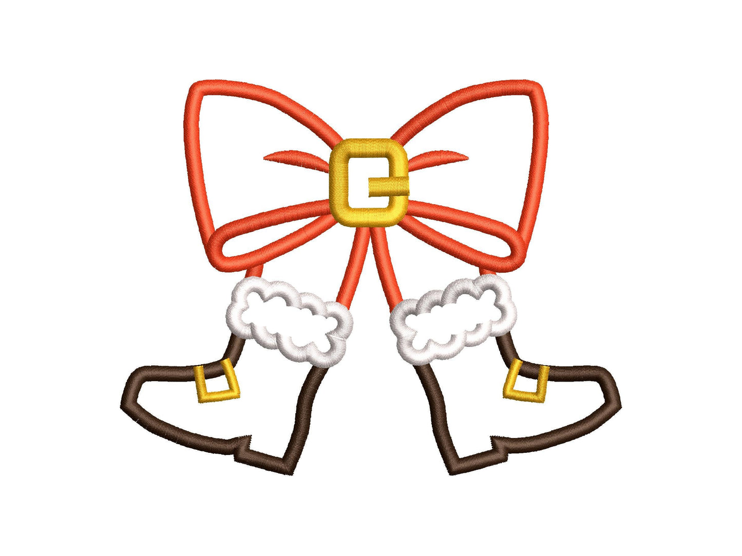 Christmas Santa Bow side bow split seam