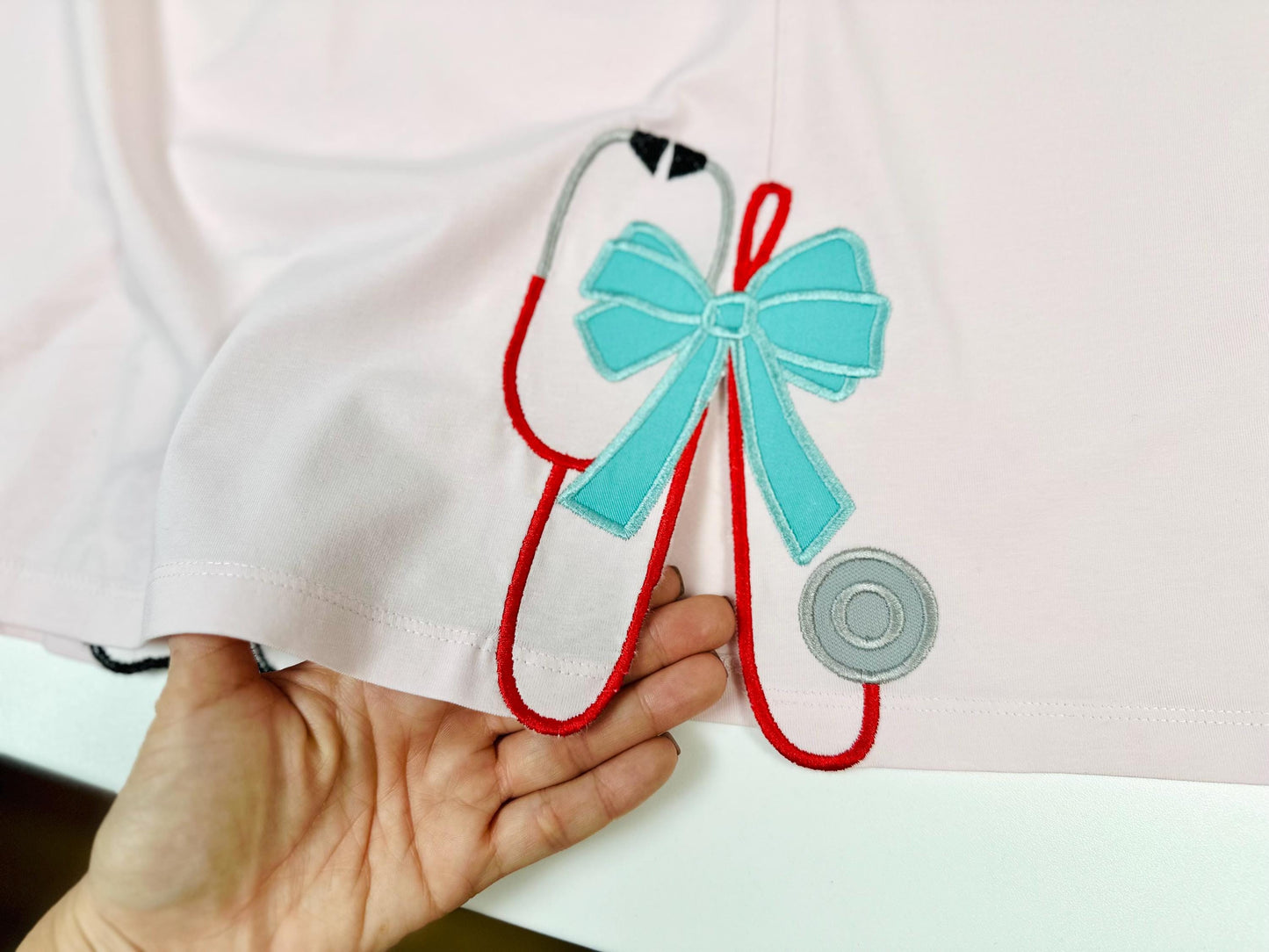 Therapist Medic Stethoscope with Bow Applique