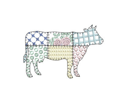 Patchwork Patterned Farm Cow