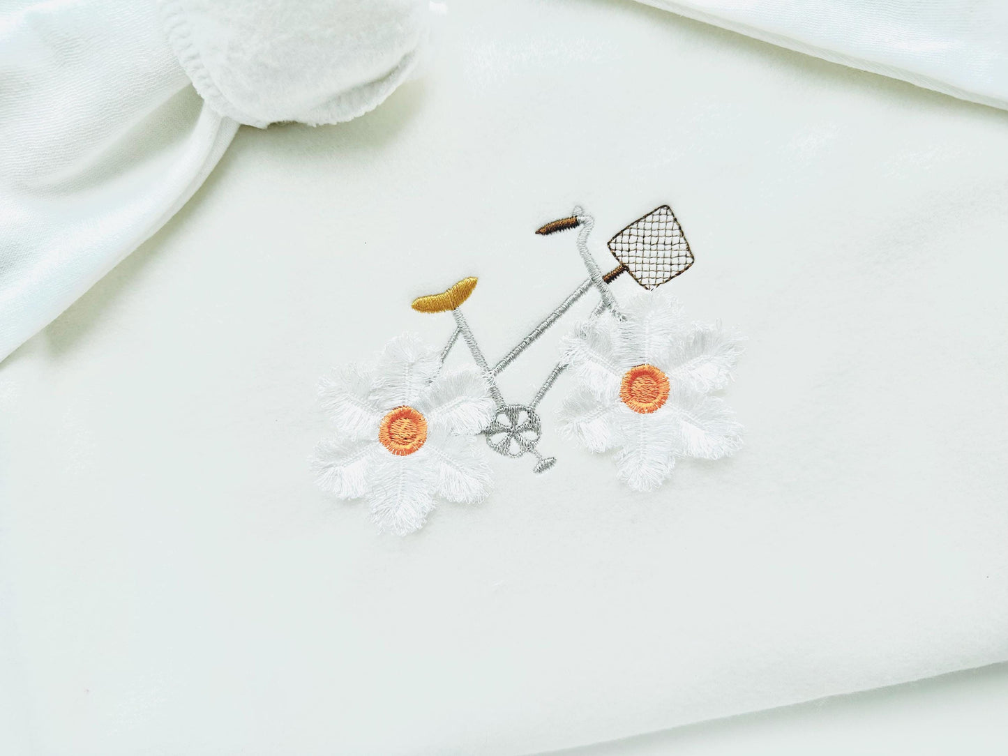 Floral Bicycle with Fringed Daisy Wheels