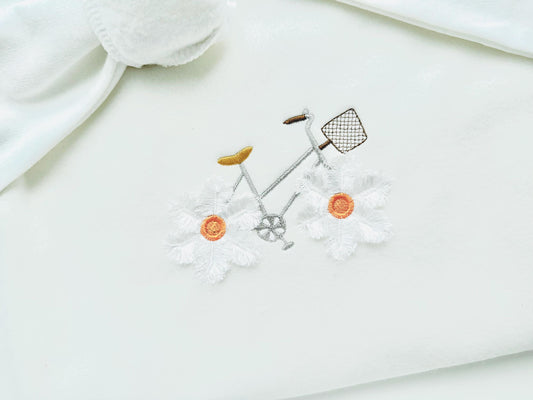 Floral Bicycle with Fringed Daisy Wheels